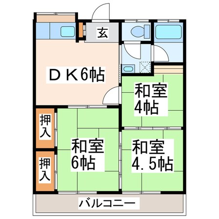 コーポ宇賀岳Ａの物件間取画像